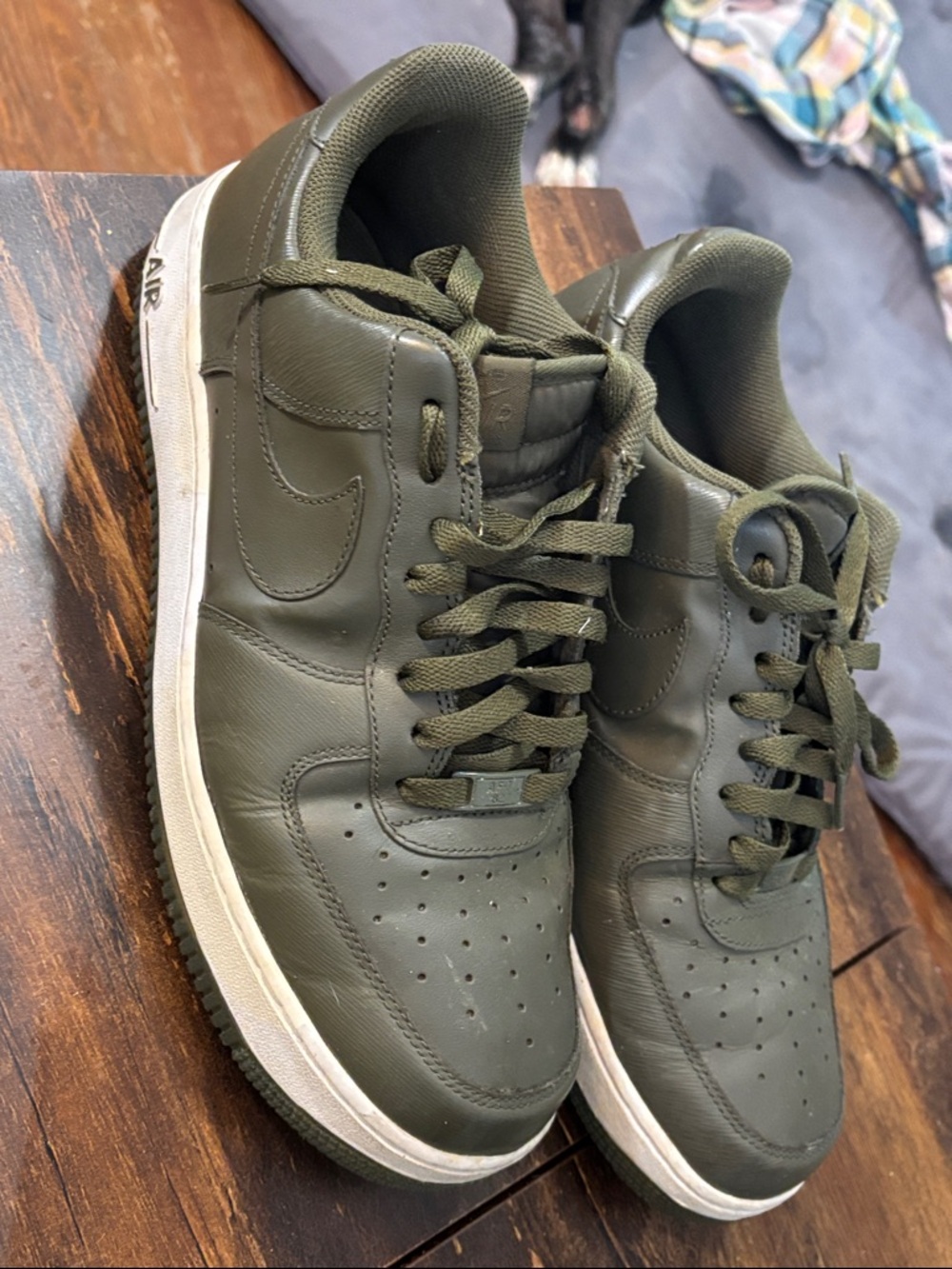 Nike Olive Green Low Top Air-Style Sneakers